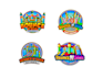 design unique bounce house logo for your business