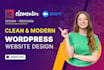 design or redesign clean and modern wordpress website