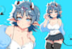 draw custom anime visual novel character sprites with expressions