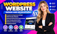 create basic wordpress website or website landing page