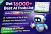 provide 16000 ai tools list