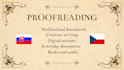 proofread documents in sk, en, cz