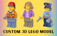 do custom lego model, 3d lego animation, lego minifigure , lego set modelling