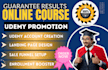 boost udemy course promotion, udemy online course marketing, thinkific, kajabi