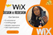 wix website design wix redesign, wix studio design and redesign