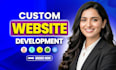 build custom website development as front end, backend or full stack developer
