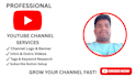 professionally set up and optimize your youtube channel