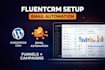 set up fluentcrm email automation funnel and wordpress crm