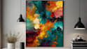 create unique printable digital oil paint abstract wall art design