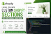 create custom shopify sections with professional liquid coding