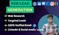 do b2b lead generation, google map, linkedin, email leads