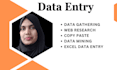 do data entry, virtual assistant, and excel data gathering