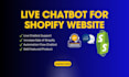 add live customer support chat bot to shopify website using tidio live chatbot