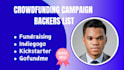 do crowdfunding donors backers list for gofundme kickstarter indiegogo campaign