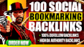 provide 100 high quality social bookmarking submissions