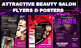 design fashion, beauty salon, makeup,spa massage, menu rate list flyers posters