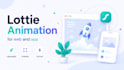 animate UI dashboard charts and KPI cards in lottie json for web and apps