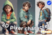 create custom 3d pixar style character