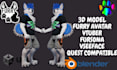make custom 3d furry vrchat avatar, fursona nsfw model vseface