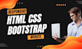 design a responsive HTML website with CSS and bootstrap