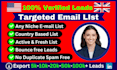 do niche targeted verified email list, b2b, bulk email list for email marketing