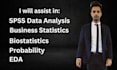 do biostatistics, business statistics, probability, eda, efa, spss data analysis