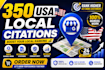 do 350 USA local citations and directory submission