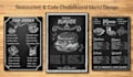do impressive chalkboard menu café menu and restaurant menu