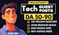 do tech guest post and high da USA, UK guest post on tech backlinks