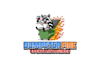 make modern super dumpster fire logo