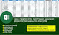 do excel vlookup, pivot tables, and data formatting