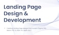 design and develop a landing page