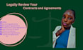 legally review and proofread contracts and legal documents