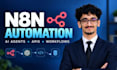 build n8n automation, n8n workflow, ai automation and n8n ai agents