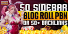 get 50 sidebar blogroll dofollow SEO backlinks