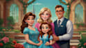 design a professional disney family portrait