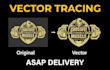 convert your sketch, image logo to vector, vector tracing, vectorize image