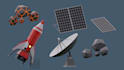 model 3d low poly game ready assets, objects, props