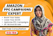 setup manage and optimize amazon PPC campaigns and sponsored ads