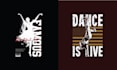 do hand drawn dance studio logo and t shirt design
