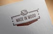 create premium wood work and carpentry logo design