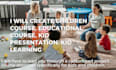 create children course, educational course, kid presentation, kid learning