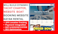 build dynamic yacht charter jet ski website boat booking kayak website boat rent