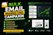 do bulk email blast, send email, email blast and cold email marketing campaign