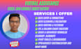 do data entry, formatting, validation, and report with chart