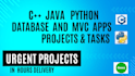 script urgent coding java python cpp apps webs mvc ai bots projects assignments