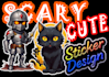 design scary and cute creative stickers, logo, within hour