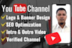 create and setup youtube channel