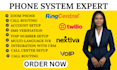 setup ringcentral aircall openphone ooma dialpad vonage nextiva IVR voip phone