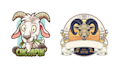make creative sheep goat logo in high definition